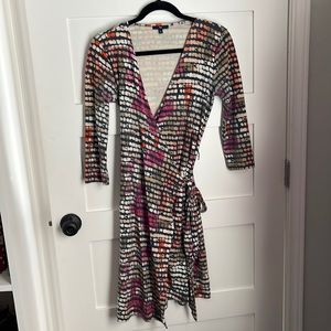 Patterned wrap dress